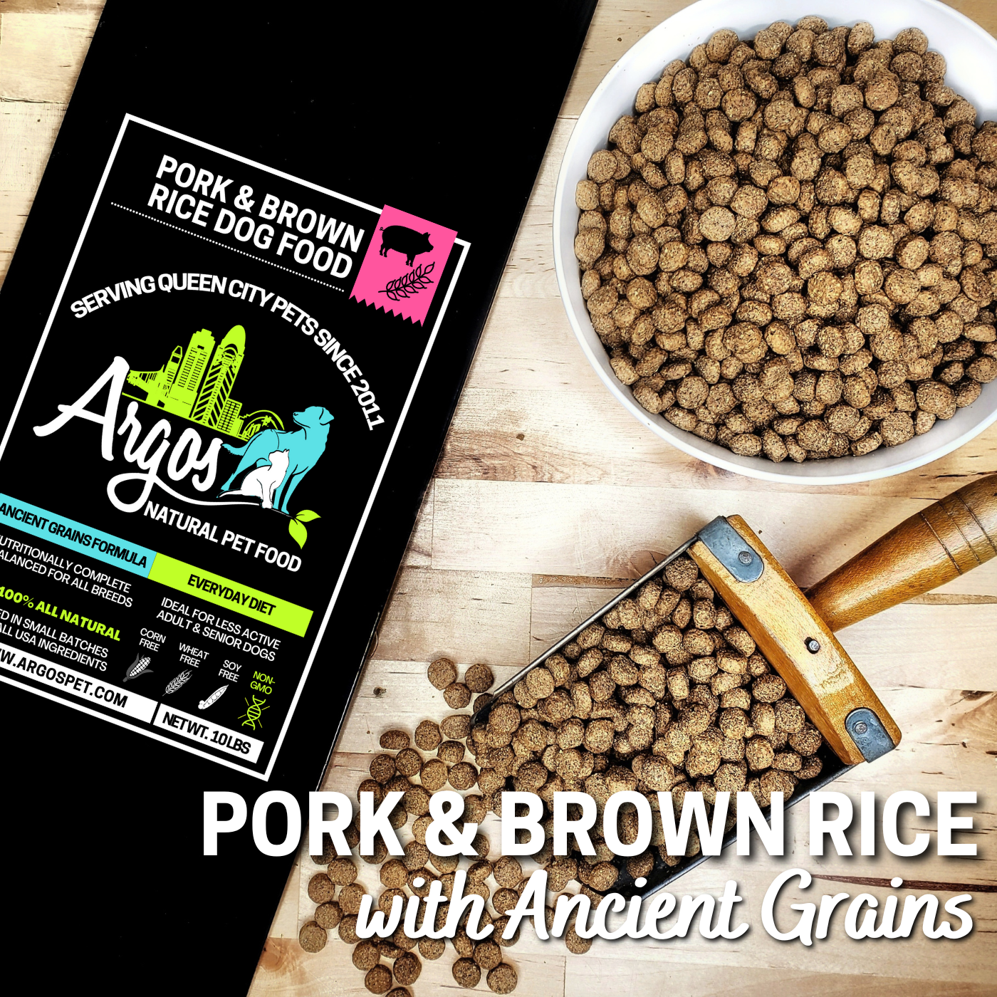 Argos Pork Brown Rice Dog Food Pound Lb. Argos Pet Food Supply